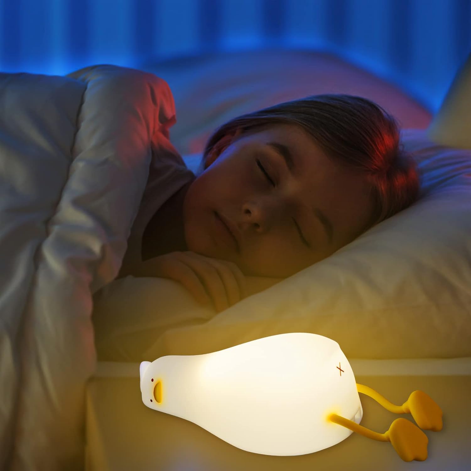 Luce Notturna Bambini, Silicone Lampada Notturna con Sensore Tattile