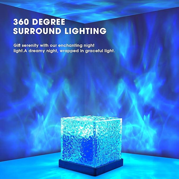 Water Lamp , Luce Notturna Bambini con Telecomando&, proiettore soffitto Rotante Graduale a 16 Colori