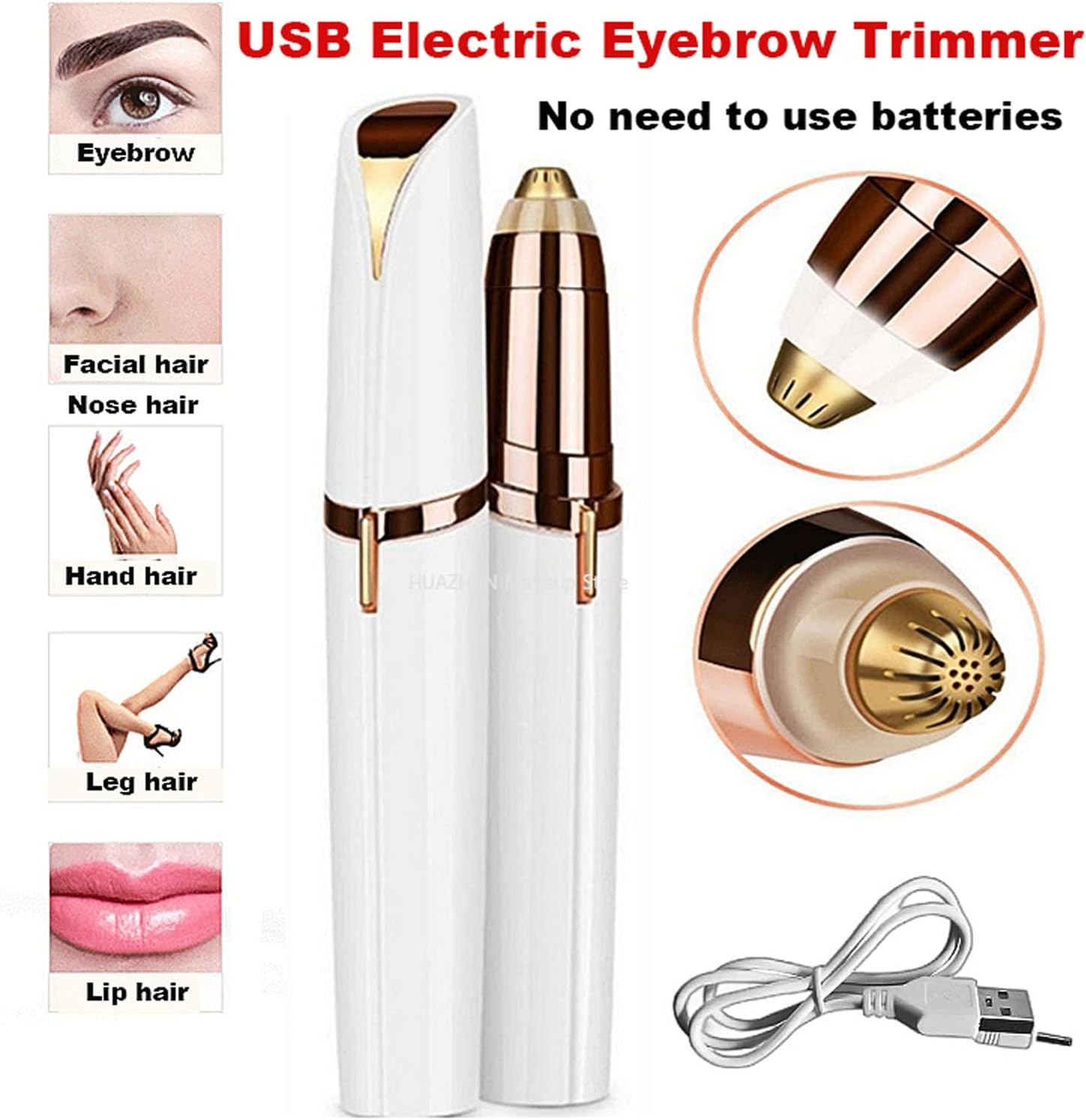 Epilatore Sopracciglio Donna Rasoi, Elettrico Trimmer viso, labbra naso baffi