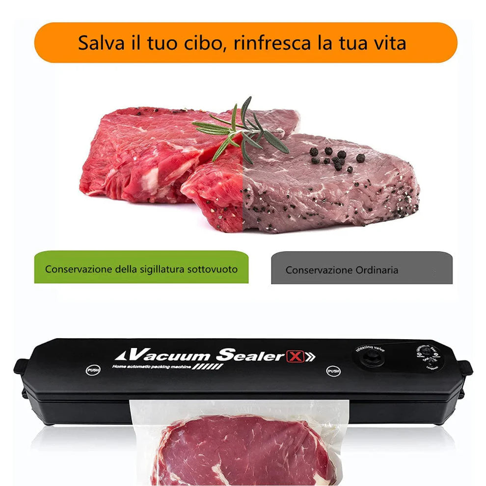 Macchina Sottovuoto Alimenti, 2 in 1 Sottovuoto Macchina Professionale, Macchina Sottovuoto per Alimenti Portatile, Macchina per Sottovuoto per Alimenti Foodsaver con 10 Sacchetti